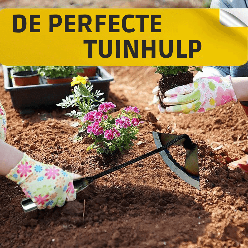 Stalen holle schoffel voor efficiënt wieden en losmaken van de grond - duurzaam tuingereedschap met comfortabele grip en scherp lemmet