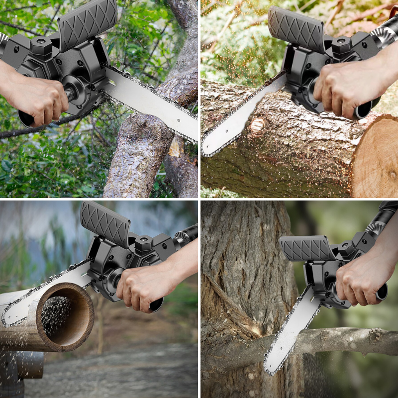 Mini accu-kettingzaag met ergonomische handgreep voor efficiënt zagen van hout - Lichtgewicht en compact ontwerp