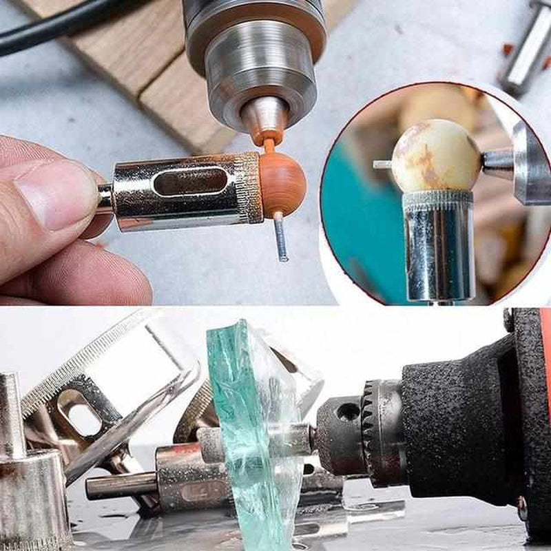 Premium 10-delige diamantboorset voor glas, tegels, marmer en graniet - precisieboren met gladde sneden