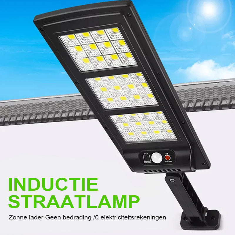 SolarBright Tuinlamp met bewegingssensor - Draadloze IP65 LED-buitenverlichting met afstandsbediening & 6000K koelwitte verlichting