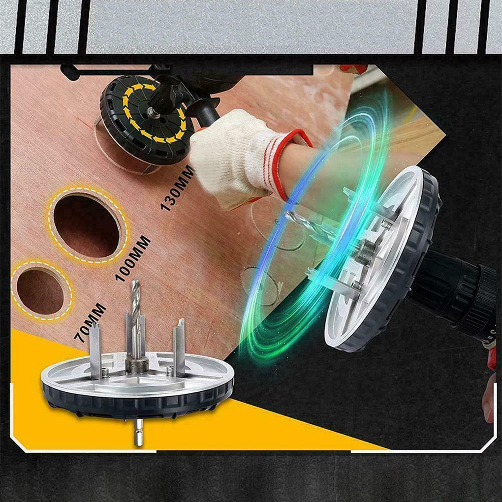 Verstelbaar gatzaaggereedschap voor houtbewerking - 4,5 tot 13 cm diameter, draagbaar met ultrascherpe bladen voor zuivere zaagsneden