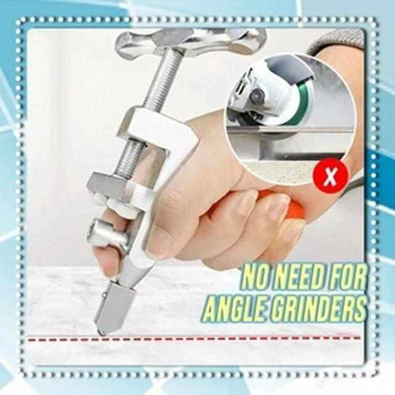 Professionele glas- en tegelsnijder met ergonomische handgreep en extra messen - EasyCut Pro voor nauwkeurig snijden