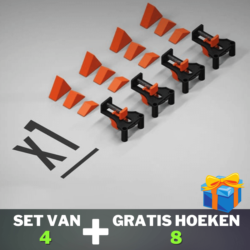 Verstelbare hoekklem-set voor hoeken van 60/90/120 graden - bediening met één hand voor houtbewerkingsprojecten