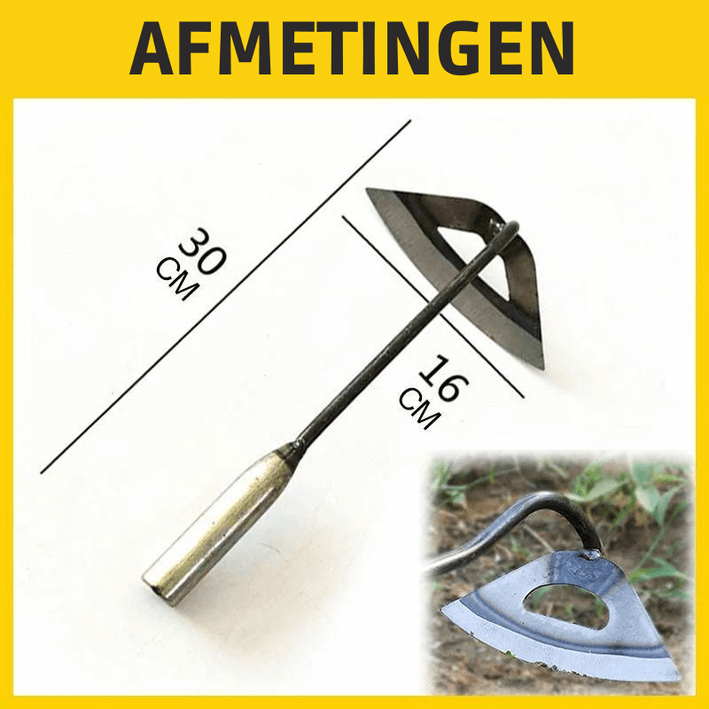 Stalen holle schoffel voor efficiënt wieden en losmaken van de grond - duurzaam tuingereedschap met comfortabele grip en scherp lemmet