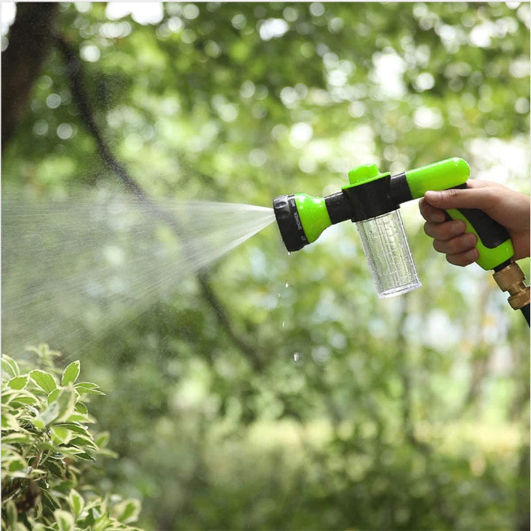 Multi-Mode Schuimpistool met 100ml Reservoir - 8 Spuitinstellingen voor Tuinslang, Hogedrukreiniging tot 10 Meter