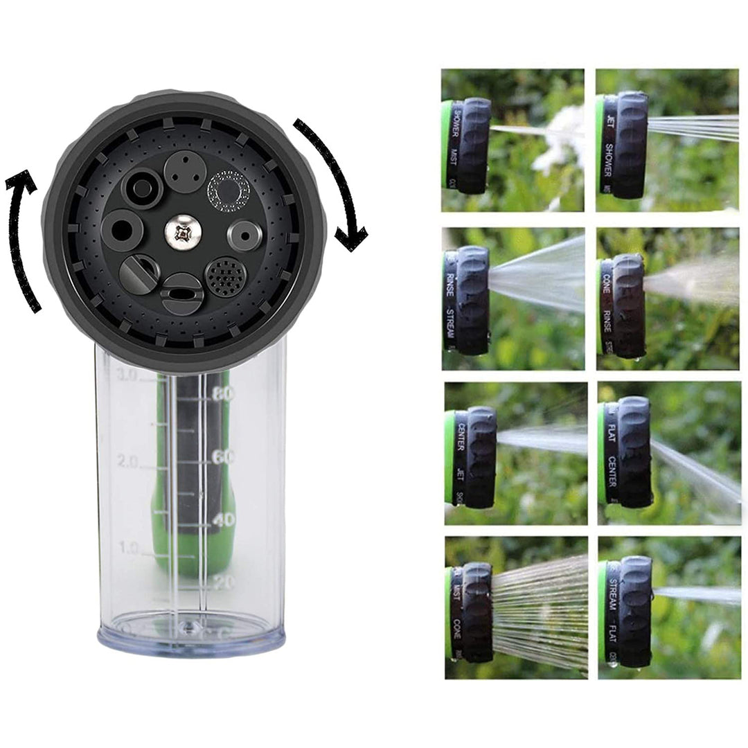 Multi-Mode Schuimpistool met 100ml Reservoir - 8 Spuitinstellingen voor Tuinslang, Hogedrukreiniging tot 10 Meter