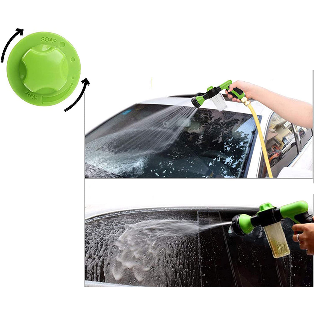 Multi-Mode Schuimpistool met 100ml Reservoir - 8 Spuitinstellingen voor Tuinslang, Hogedrukreiniging tot 10 Meter