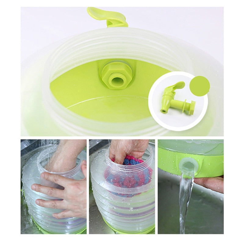 Opvouwbare watertank - 5,5 liter draagbaar BPA-vrij reservoir voor kamperen en buitenactiviteiten