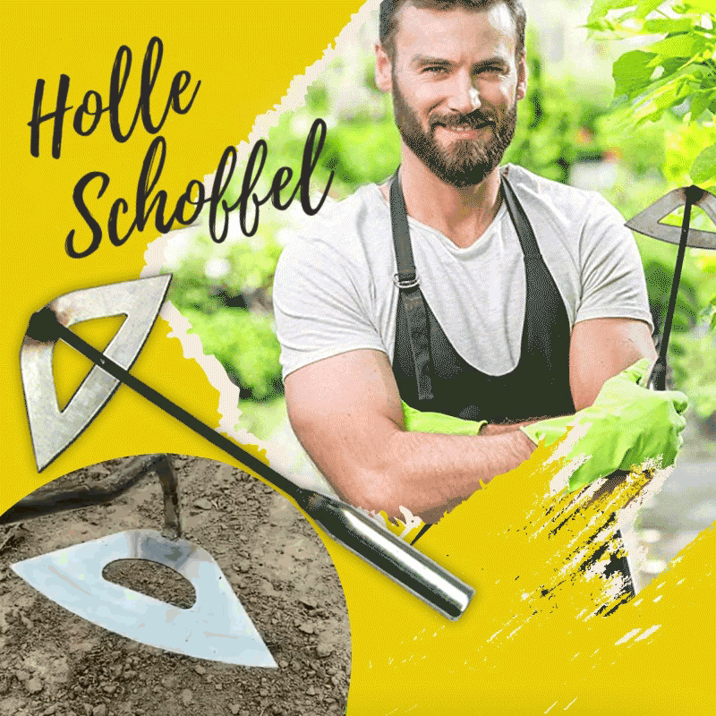 Stalen holle schoffel voor efficiënt wieden en losmaken van de grond - duurzaam tuingereedschap met comfortabele grip en scherp lemmet