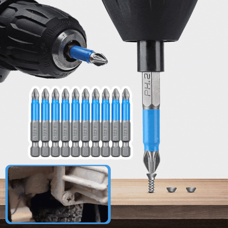 Magnetische anti-slip boren set van 10 - PH2 van hoge kwaliteit voor efficiënt verwijderen van schroeven