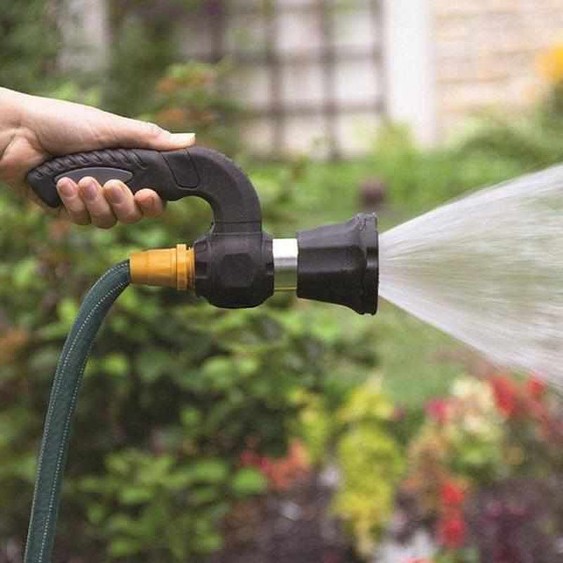 Ergonomische tuinsproeikop met instelbare waterstraal en nevelinstellingen - duurzaam roestvrij staal en rubberen handvat