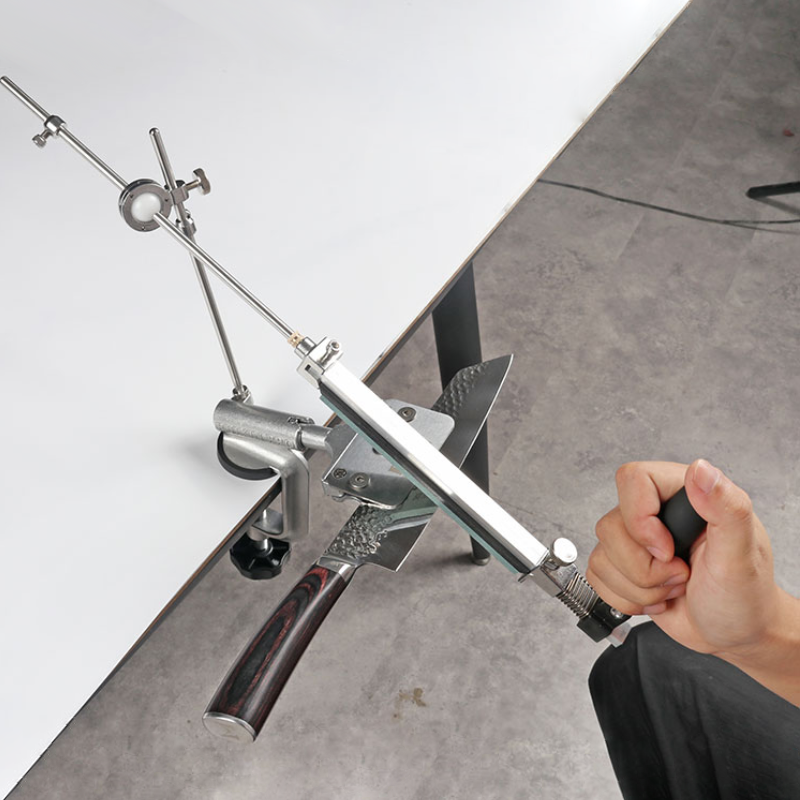 Messenslijper met 7 slijpstenen - Professioneel keukengereedschap voor alle soorten messen, aluminiumlegering en roestvrij staal