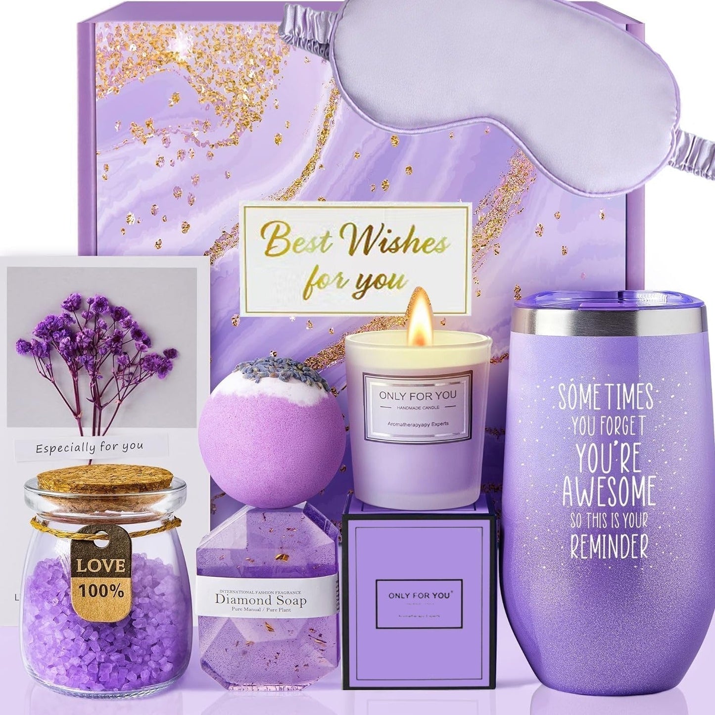 Luxury Bath Gift Set by Bloombat – Complete Spa Experience – Aromatherapy & Skincare – Perfect Relaxation Gift for Women