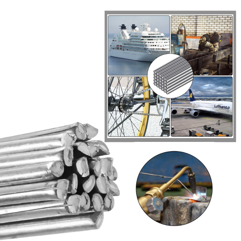Aluminium lasstaven - 50cm lengte, 2mm diameter, eenvoudig te gebruiken voor sterke corrosiebestendige metaalverbindingen