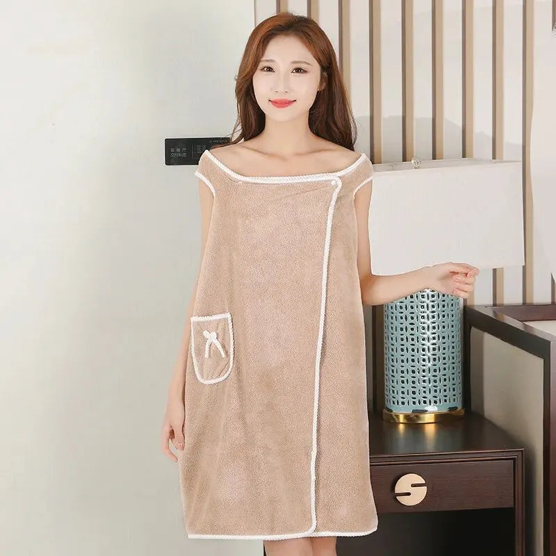 Portable Women's Bathing Towel – Quick-Drying, Stylish and Lightweight Towel for Beach, Spa, and Fitness