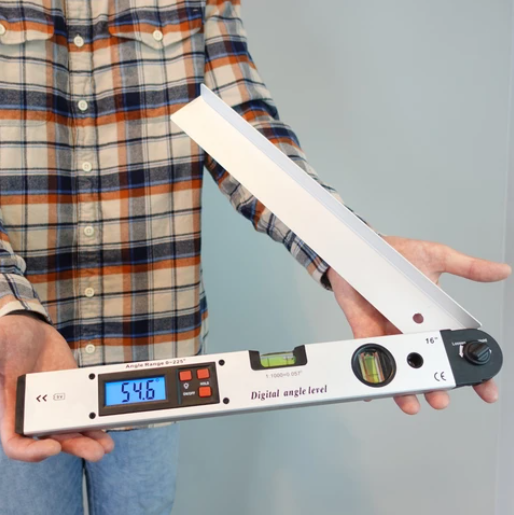 Digitale hoekmeter - precisiemeetinstrument met een bereik van 0° tot 225° en een nauwkeurigheid van ±0,5° voor houtbewerking en doe-het-zelfprojecten
