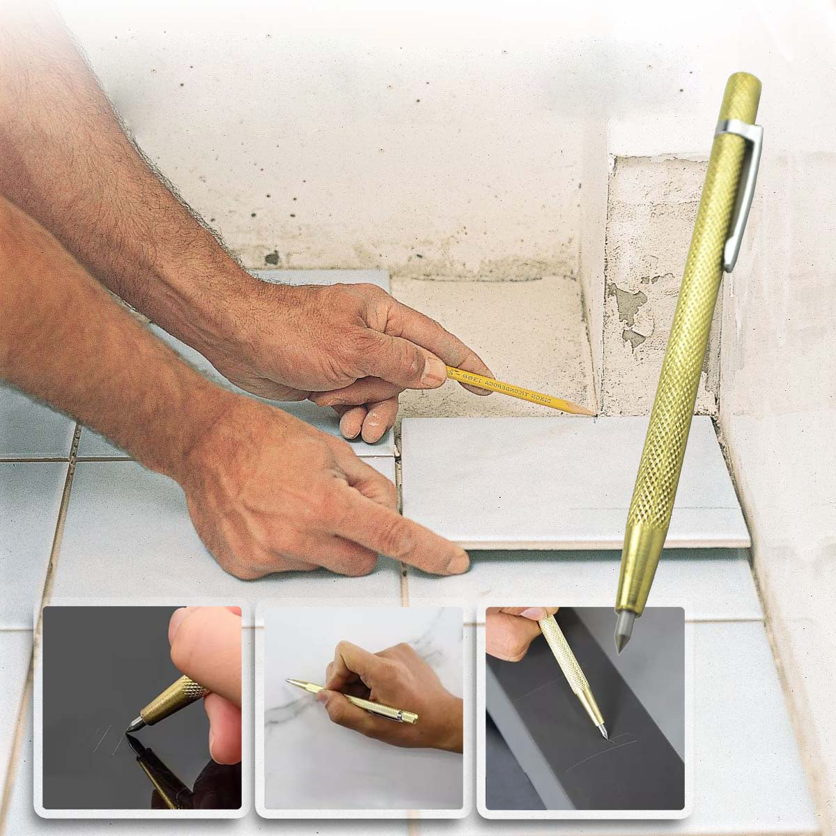 Keramische Tegelsnijder Pen Gereedschap - Efficiënt en Eenvoudig Snijden, 2-Pack, Draagbaar Ontwerp voor Beginners en Professionals