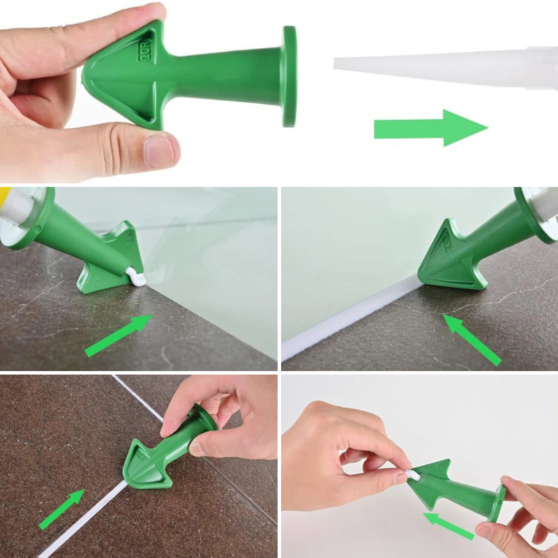 Silicone Instant Spray Tool Set met 3 mondstukken voor eenvoudig afdichten en gladmaken - herbruikbaar en gebruiksvriendelijk