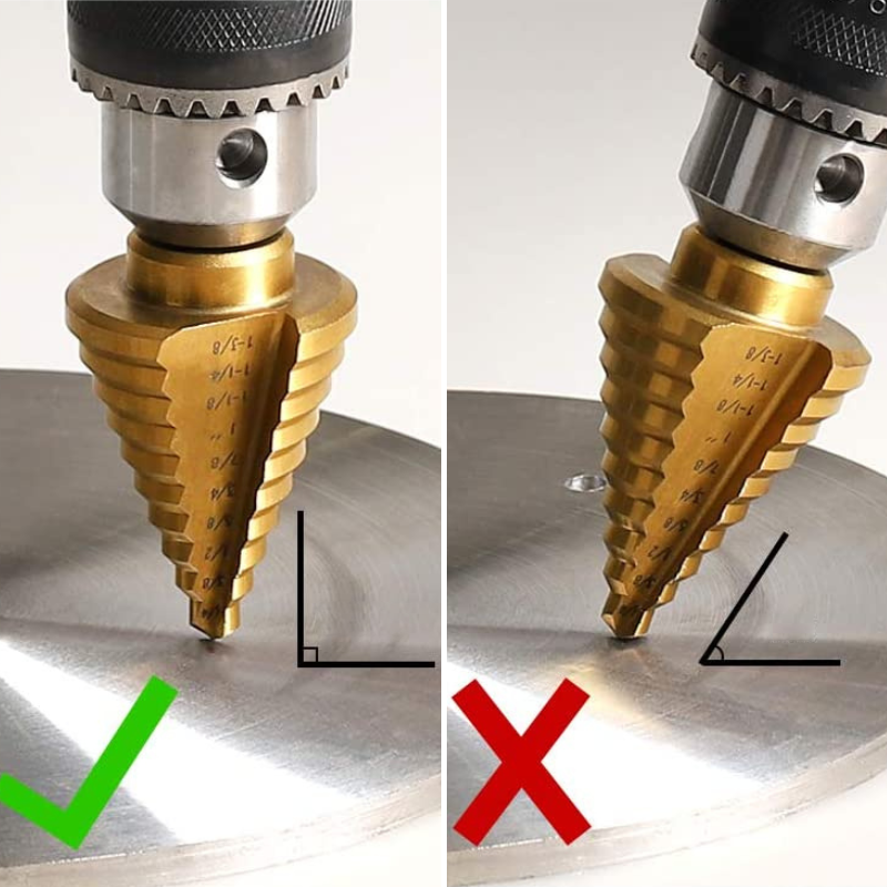 Boren met hoge snelheid staal met titanium coating - 6-delige getrapte en getande boren voor hout, kunststof en aluminium