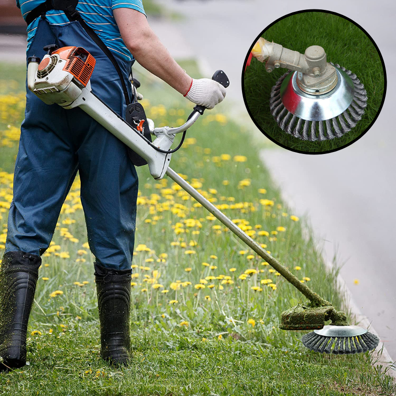 Onbreekbaar draadtrimmermes voor eenvoudig onkruid wieden - Duurzaam stalen snijgereedschap, compatibel met de belangrijkste trimmermerken, 15 cm & 20 cm