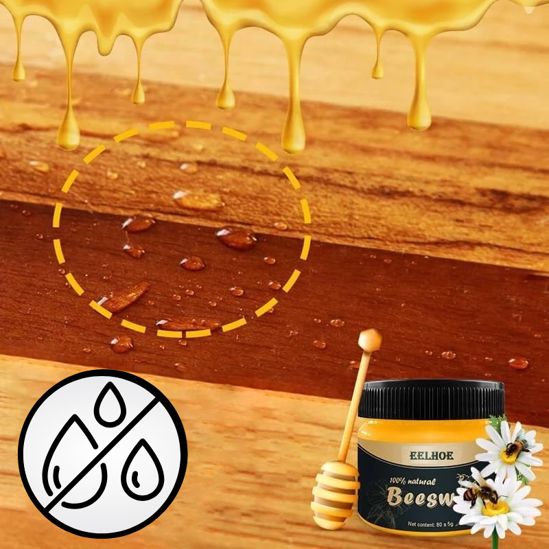 Natuurlijke bijenwas voor houtpolish - Geeft glans terug, beschermt oppervlakken, 80g - Ideaal voor meubels en vloeren