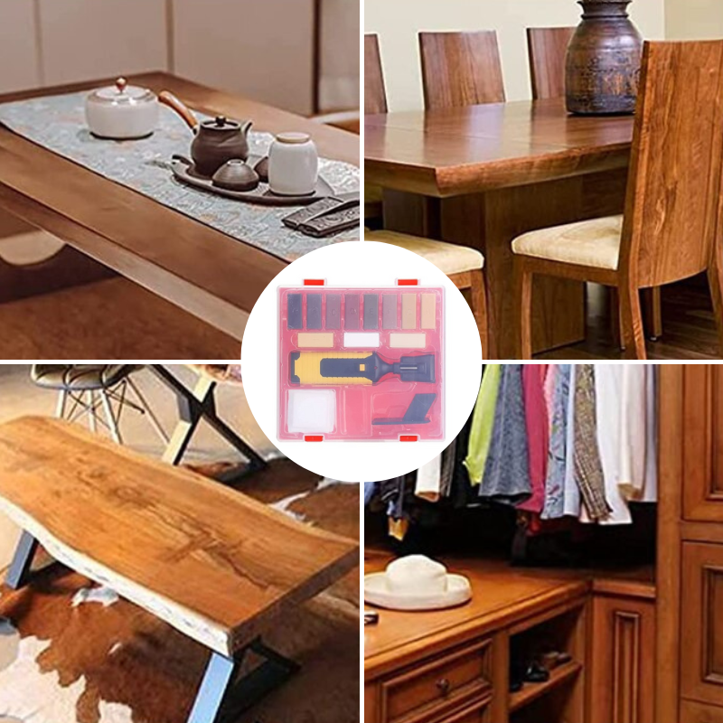 Reparatieset voor houten vloeren met smeltbare was en hittepen - 11 kleuropties voor naadloze restauratie en eenvoudig gebruik