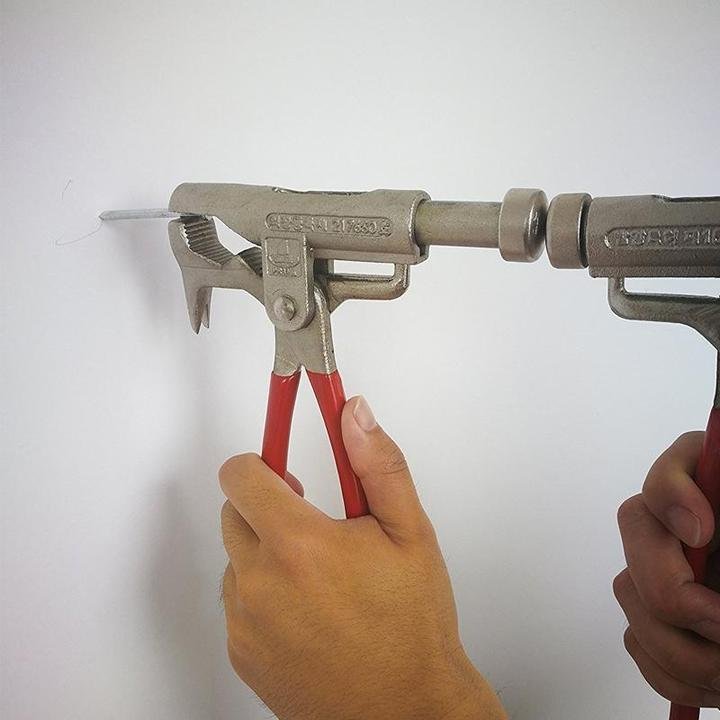 Multifunctionele hamer met schroevendraaier en tang - Ergonomisch ontwerp, duurzaam roestvrij staal, Rood, 20,5 x 11 x 2,2 cm