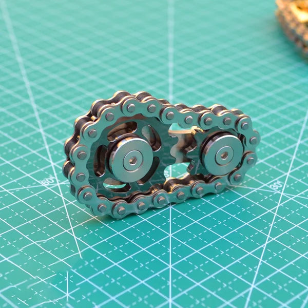 Chain Fidget Spinner - draagbaar stress-speelgoed met kalmerend geluid, compact ontwerp, roestvrij staal, verkrijgbaar in meerdere kleuren