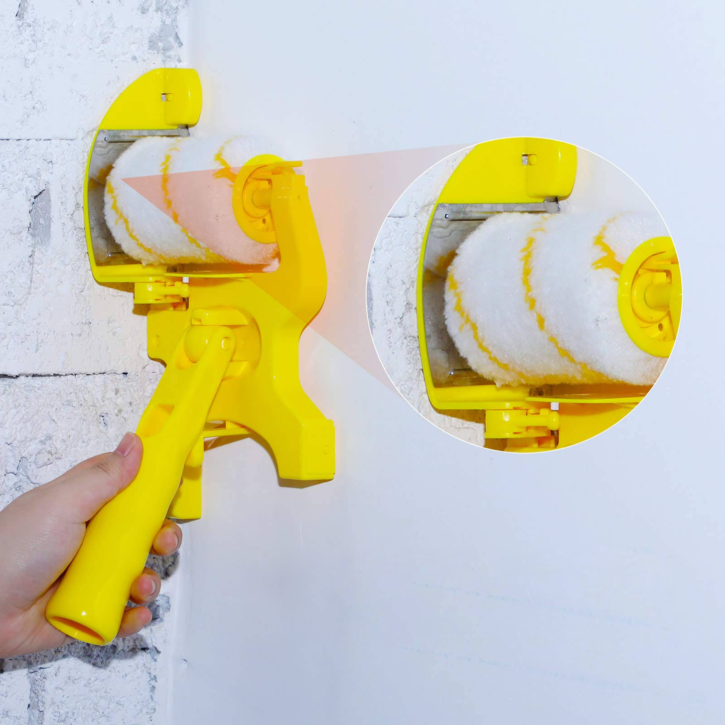 Easy Rand Verfroller met Gepatenteerd Randafdichtingssysteem - Professionele Afwerking voor Alle Oppervlakken, Lichtgewicht en Ergonomisch Ontwerp