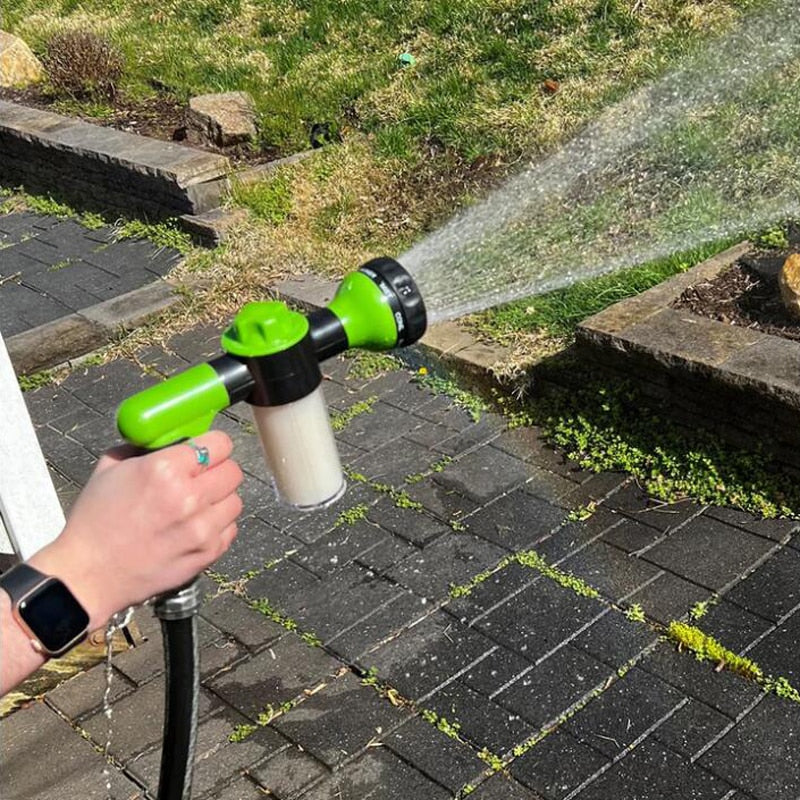 Tuinslangpistool met hoge druk en 8 sproei-instellingen - Ergonomisch ABS ontwerp voor efficiënt schoonmaken buiten