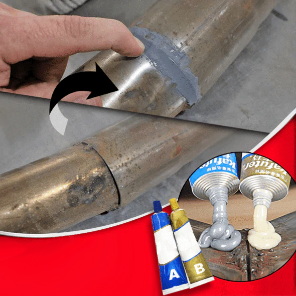 Magic Repair Gel voor metaal - Sterke lijm, set van 2, 100g, gemakkelijk aan te brengen voor staal-, aluminium- en messingreparaties
