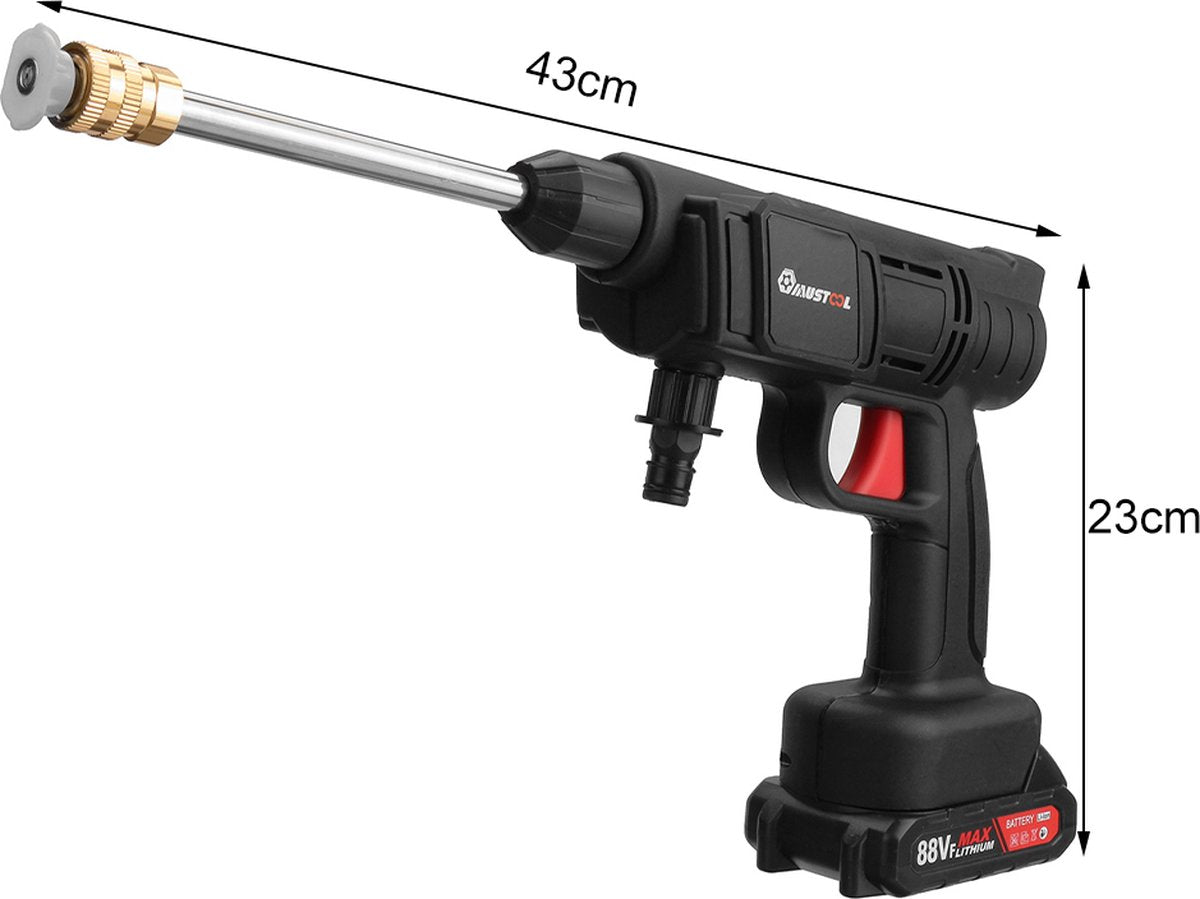 Draadloze hogedrukreiniger met 12000mAh batterij - veelzijdig reinigingsgereedschap voor buiten met meerdere spuitpatronen