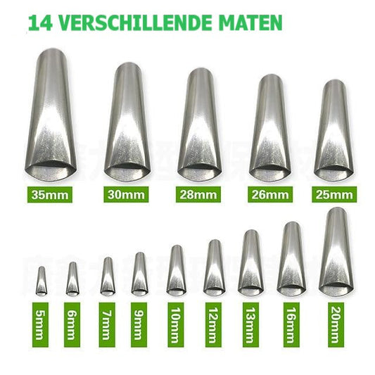 Veelzijdig kitgereedschap met 14 hulpstukken - Roestvrij staal van hoge kwaliteit voor precisie en efficiëntie