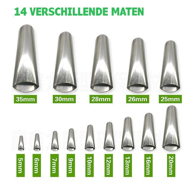 Veelzijdig kitgereedschap met 14 hulpstukken - Roestvrij staal van hoge kwaliteit voor precisie en efficiëntie