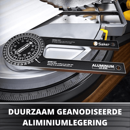Precisie verstekzaag hoekmeetgereedschap met laser gegraveerde schaal voor nauwkeurige metingen - Compact ontwerp