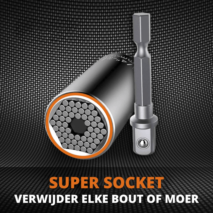 Supersocket universele dopsleuteladapter - 7mm naar 19mm zelfinstellend gereedschap voor doe-het-zelf, auto- en thuisreparaties