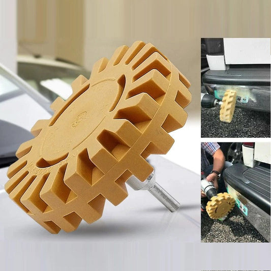 Elektrisch verwijderwiel voor stickers - compatibel met alle boormachines, duurzaam rubber, formaat 2 cm