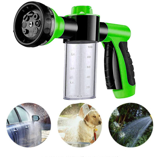 Multi-Mode Schuimpistool met 100ml Reservoir - 8 Spuitinstellingen voor Tuinslang, Hogedrukreiniging tot 10 Meter