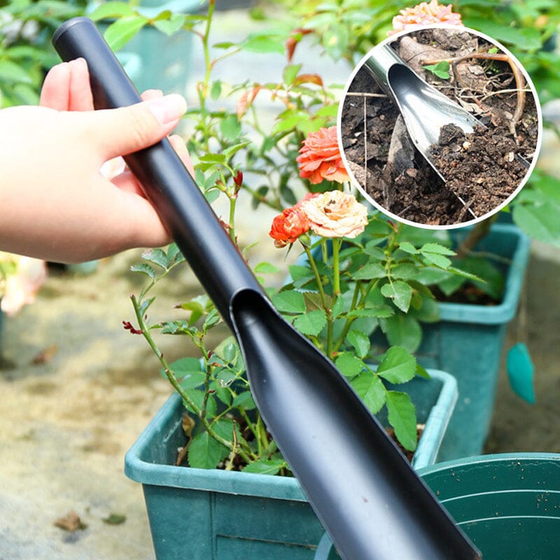 Ergonomisch roestvrijstalen schepje om te spitten, wieden en planten - 32 cm lang, comfortabel handvat