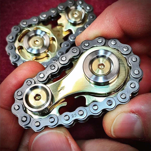 Chain Fidget Spinner - draagbaar stress-speelgoed met kalmerend geluid, compact ontwerp, roestvrij staal, verkrijgbaar in meerdere kleuren