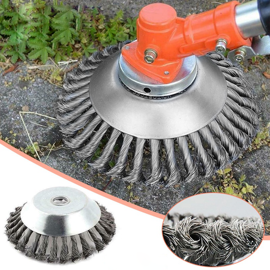 Onbreekbaar draadtrimmermes voor eenvoudig onkruid wieden - Duurzaam stalen snijgereedschap, compatibel met de belangrijkste trimmermerken, 15 cm & 20 cm