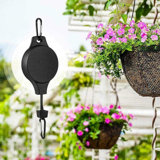 Intrekbaar ophangsysteem voor planten - 2 stuks, 15 kg voor eenvoudige verzorging en onderhoud van planten