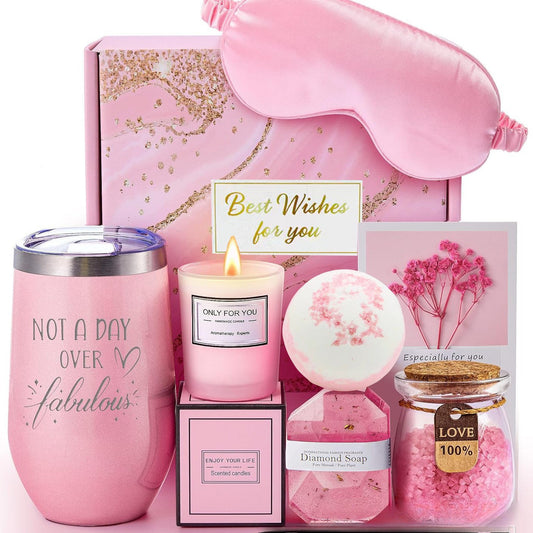 Luxury Bath Gift Set by Bloombat – Complete Spa Experience – Aromatherapy & Skincare – Perfect Relaxation Gift for Women