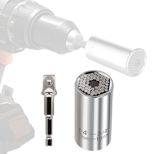 Supersocket universele dopsleuteladapter - 7mm naar 19mm zelfinstellend gereedschap voor doe-het-zelf, auto- en thuisreparaties
