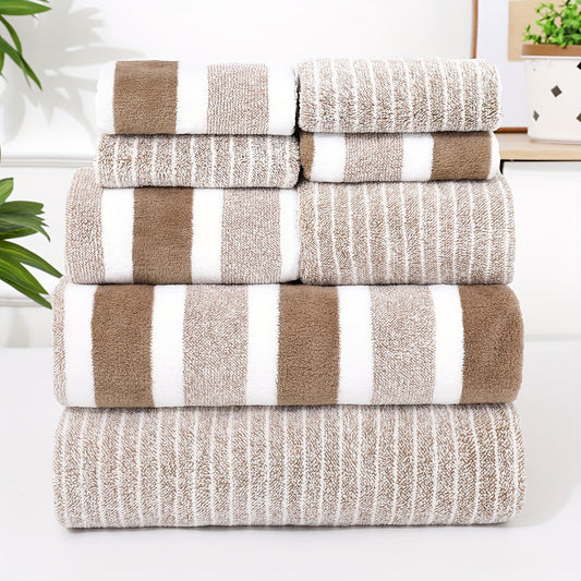 Luxury Coral Bath Towel Set – Ultra-Soft, Quick-Drying 8-Piece Set for Spa-Like Comfort and Superior Absorption