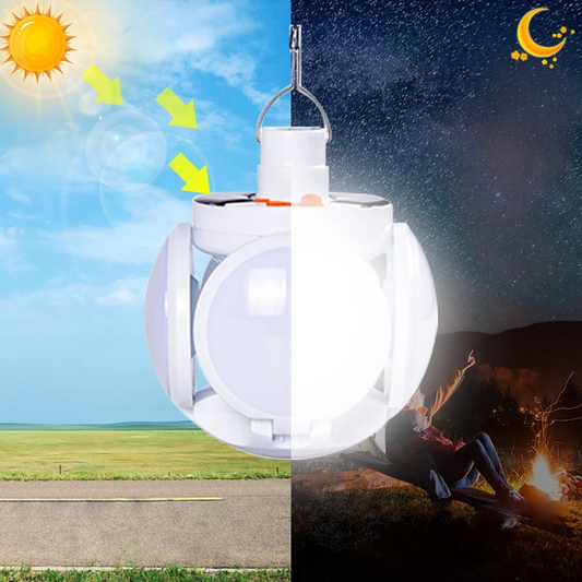 Draagbare lamp op zonne-energie - Draadloze, waterdichte buitenlamp voor kamperen, wandelen en nachtactiviteiten - 1200mAh batterij