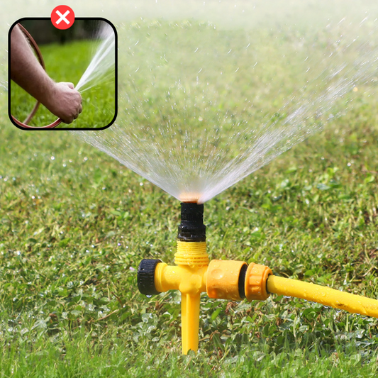 Automatische roterende sproeier voor gazon- en tuinberegening - Waterbesparend ontwerp met verstelbare sproeihoeken, duurzaam plastic en messing