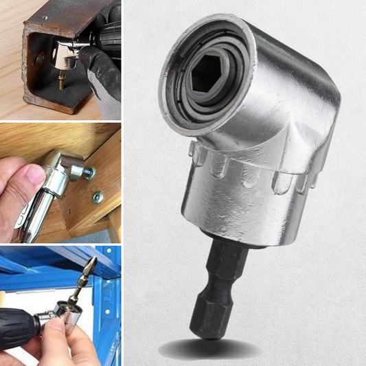 Hoekbooradapter - 105° hoek toegangshulpmiddel voor krappe ruimtes, chroom-vanadium-staal, compatibel met boren en schroevendraaiers