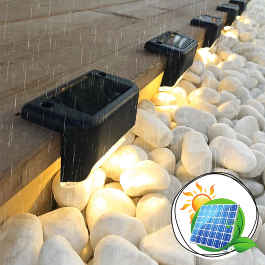 LED-paddenlamp op zonne-energie - weerbestendige buitenlamp met automatische warme verlichting van schemer tot schemering voor tuinen en paden