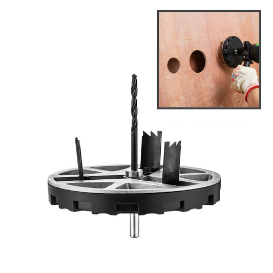 Verstelbaar gatzaaggereedschap voor houtbewerking - 4,5 tot 13 cm diameter, draagbaar met ultrascherpe bladen voor zuivere zaagsneden